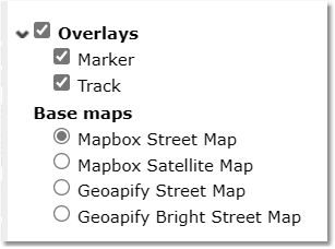Map style selector